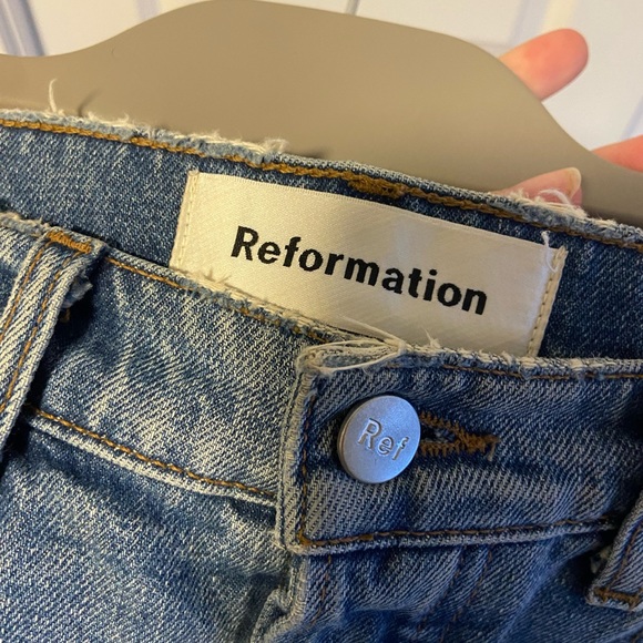 Reformation High Rise Jean Shorts - Picture 3 of 4